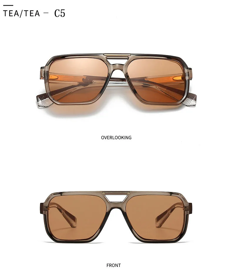 Neue 2025 quadratische Sonnenbrille Männer Vintage Luxus Sonnenbrille Frauen Mode Gläser Urlaub Gafas De Sol Hombre Lunette Soleil Femme – Detail 14