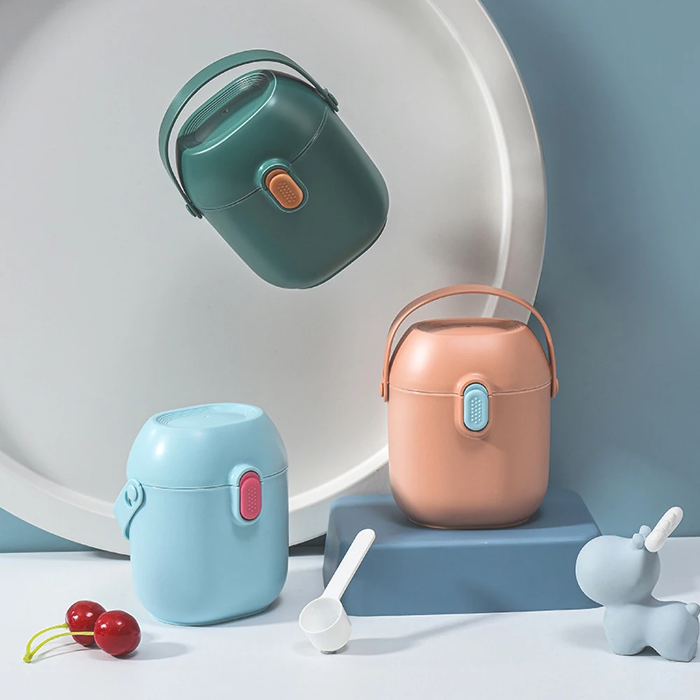

Baby Formula Dispenser Milk Powder Compartment Storage Box Infant Snacks and Food Out Portable