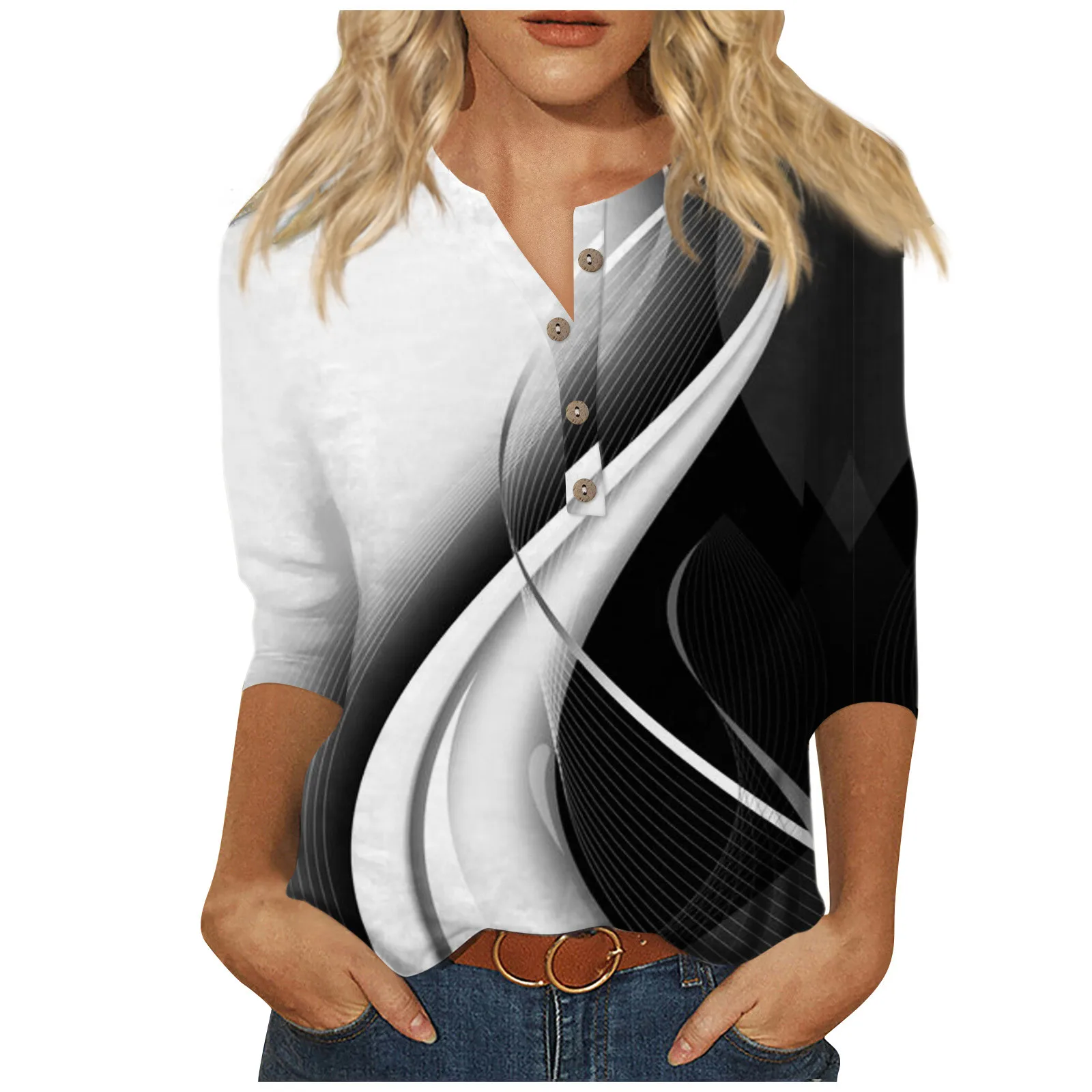 

2024 Women T-Shirts Graphic Butterfly Asymmetric Print Long Sleeve Casual Tops Daily Basic Round Neck T-Shirt Top Koszulki 여성의류