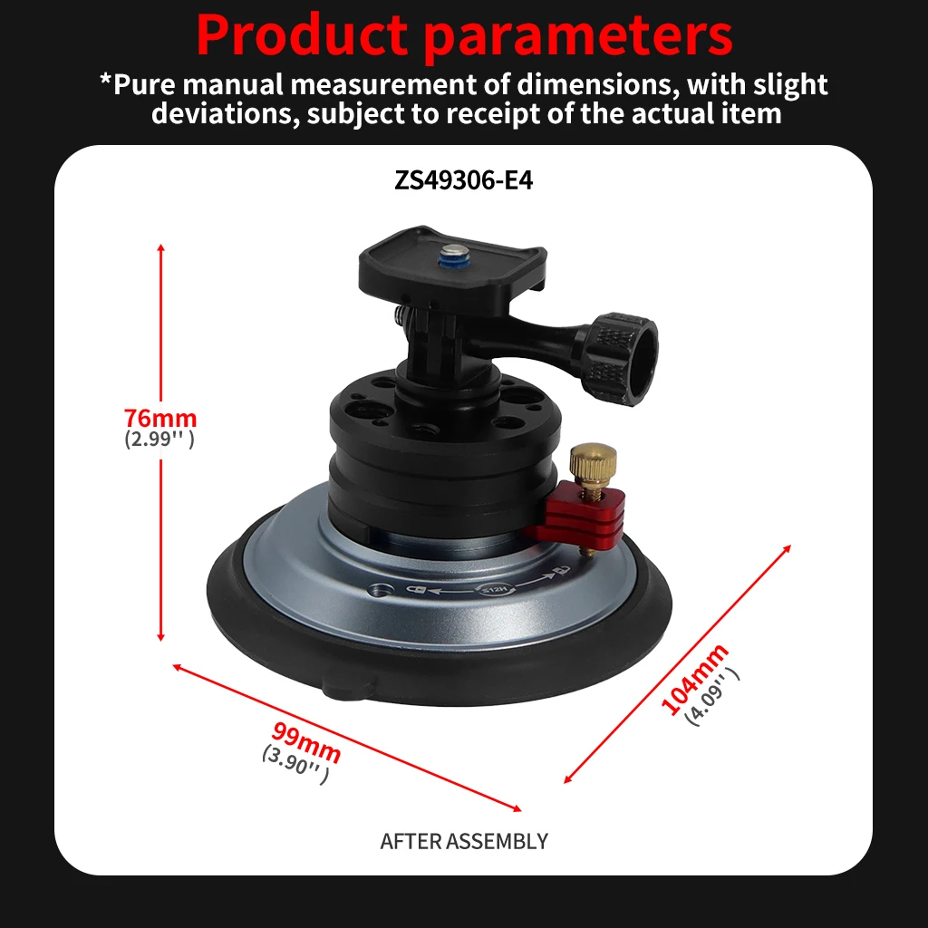 Starker Vakuum-Saugnapf, Auto-Dashcam-Kamera-Halter, magnetische Basis für Gopro 13 Insta360 GO 3/3S DJI OSMO 360 Pocket3 Cam – Detail 19