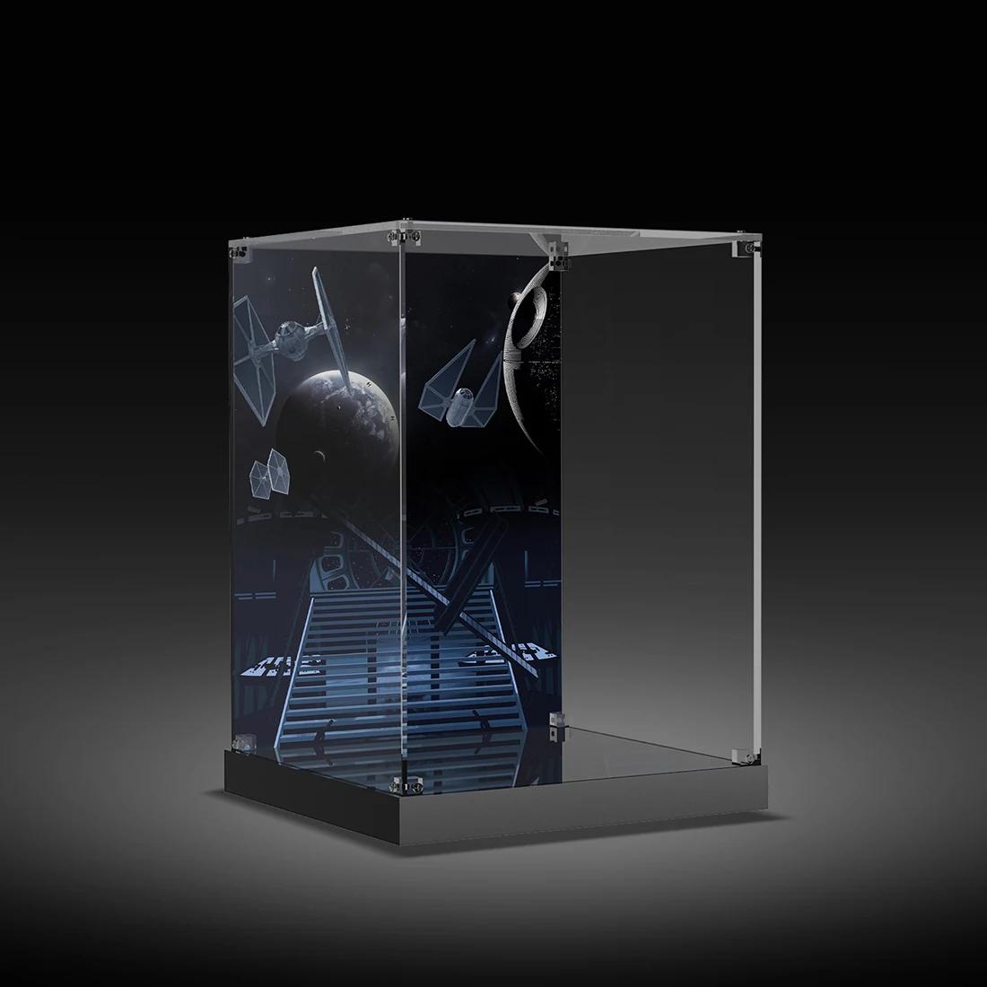 18.6X 18.6X 26.3cm Building Block Acrylic Display Box Show Case For Lego 75304 Death Hemer Dustproof Clear Crystal Nut Type 4