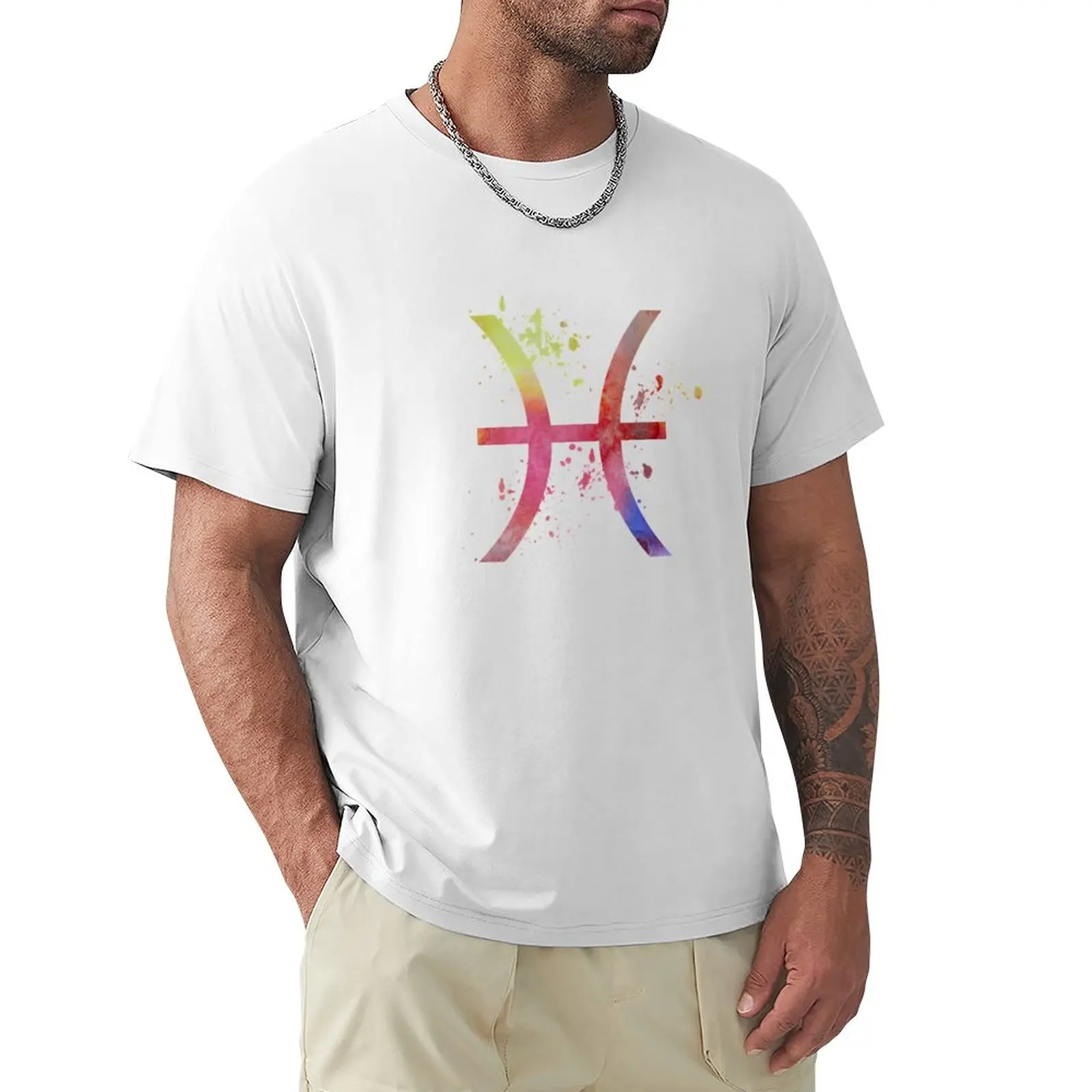 

Pisces T-Shirt plus sizes cute clothes kawaii clothes Men's cotton t-shirt
