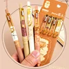 Retractable Gel Pens Rose Bear 0.5mm Black Ink Fine Point Smooth Writing for Gifts Office Writing Supplies School Stationery 3