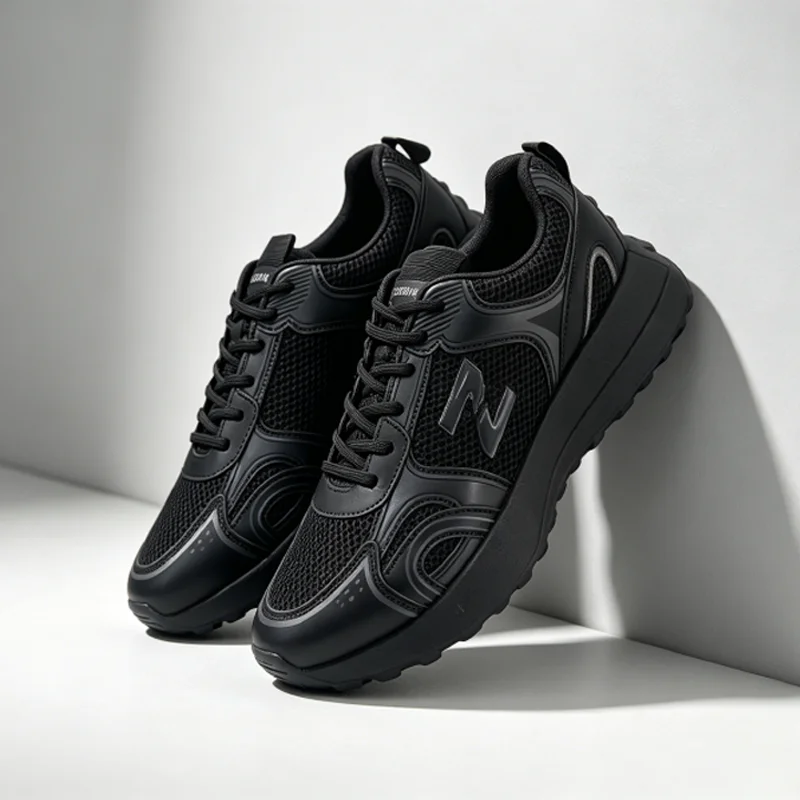 Spring and Autumn 2026 New Couple Shoes, Large Sizes 39-45, Men's and Women's Shoes, White, Silver, Black, Gray, Thick-Soled Casual Shoes, Trendy Versatile Sneakers, Comfortable Running Shoes for Men 6