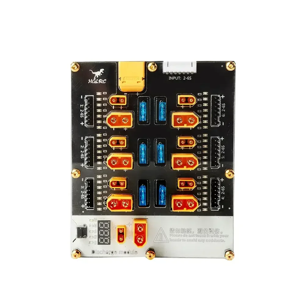 Carte de charge et décharge LiPo Thor Pro 6 ports – 40A, connecteurs XT60/XT30, vue d'ensemble