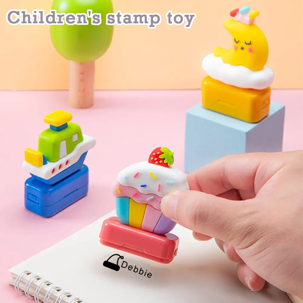 

1 шт. детский штамп игрушка мультяшная кукла Печать Фоточувствительный водонепроницаемый не выцветающий Материал Название детский сад и одежда S T7T7