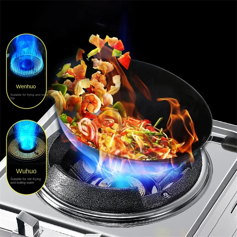 Household Fierce gas Stove Commercial Hotel Restaurant Gas Cooker High Pressure Liquefied Gas Cooktop with Flameout Protection 4