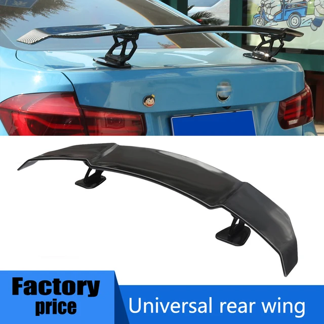 Universal rear wing accessories for vehicles spoiler gt sports For 99% Sedan Car Tuning No punching Carbon Fiber Look high legs 1