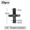 20pcs 3mm 4mm Garden Hose Barb Connector Drip Irrigation 1/4'' & 1/8'' Tube Hose Fitting Tees Cross Eng Plug Barb Accessories 2