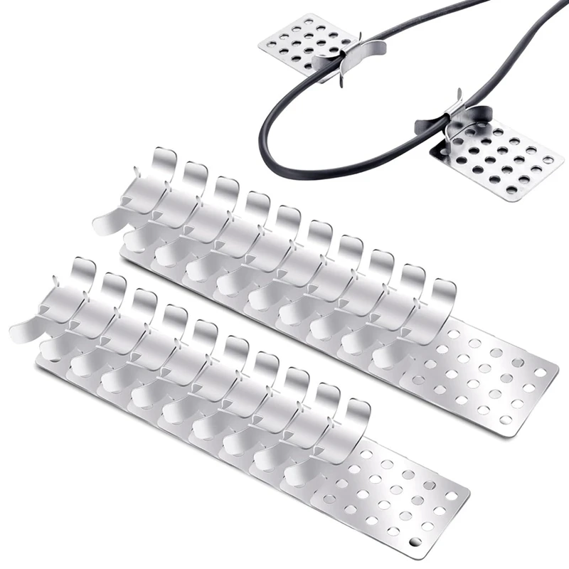 

50 Pcs Roof De-Icing Cable Clips Heat Cable Roof Clip Aluminum Roof Clips Outdoor Fast Easy Deicing Cable Clips Easy To Use
