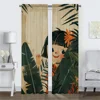 Curtains for Bedroom Naughty Little Girl Home Interior Curtains 2 Pieces Shades Blackout Curtain Partition Halloween Decoration 2