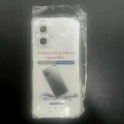 Clear Silicone Back Cover - Transparent Phone Case (For Smart 10 4G)