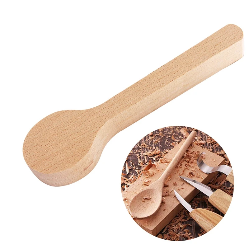 2Pcs Wood Carving Spoon Blank Set Beech and Walnut Unfinished Wooden Craft Whittling Carving Kit for Beginner Whitteler best woodworking bench