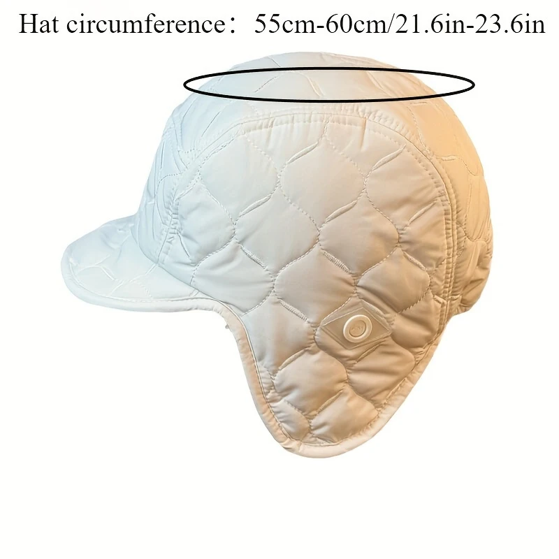 Men's And Women's Winter Thickened Plus Fleece Lamb Wool Warm Earmuffs Hat Outdoor Ski Cycling Hat