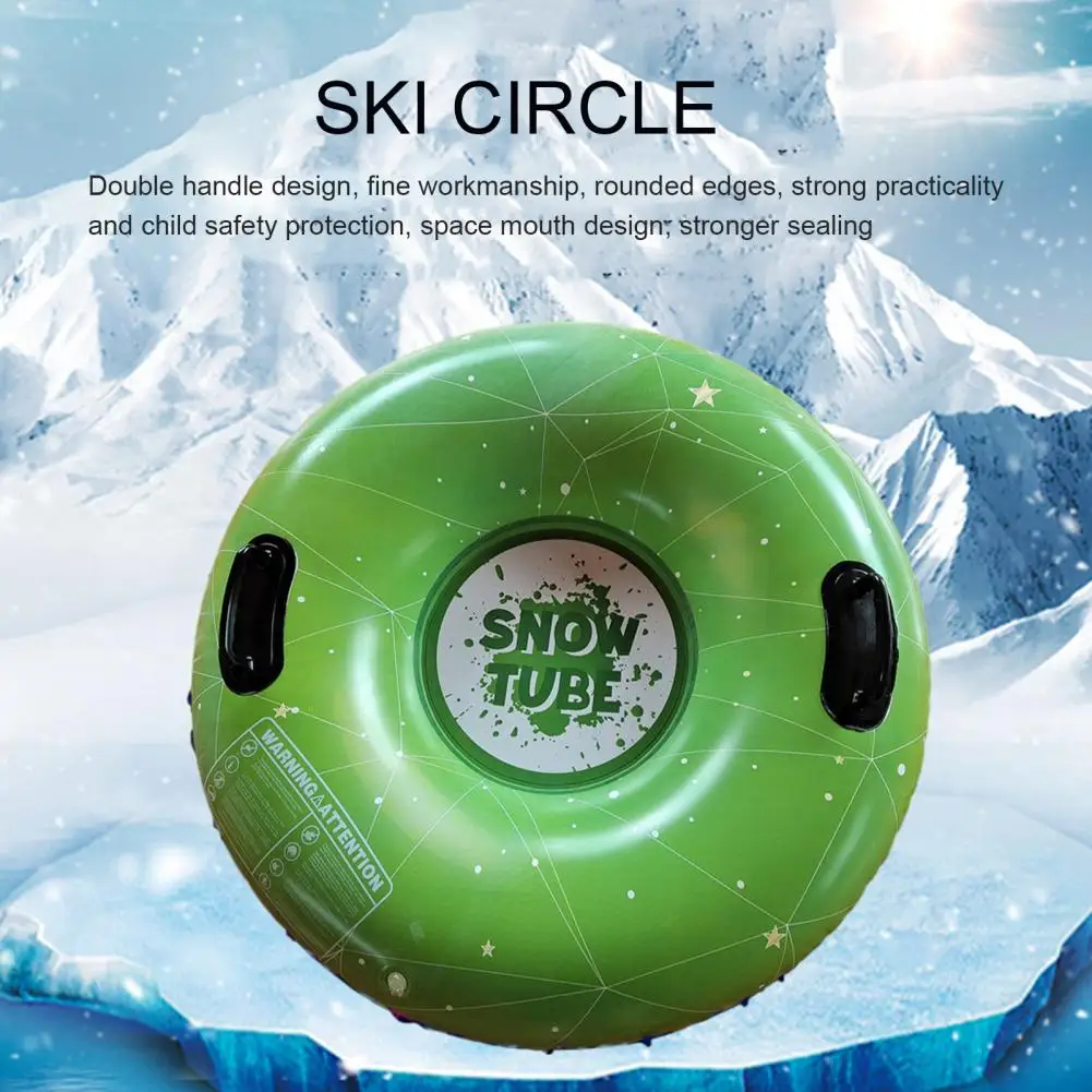 Ski Circle Inflatable Leakproof Thick Strong Sealing Snow Tube Snow Toy Kids Adults Heavy Duty Sled Toboggan For Outdoor