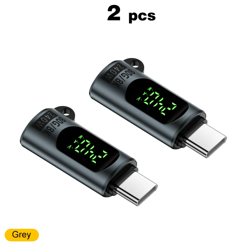 Ultra-Fast USB4 40Gbps Adapter with Digital Display – 240W 8K Type C OTG Connector