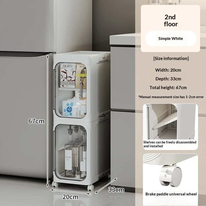 מדפי אחסון לחדר האמבטיה, ארון דק לשירותים, מגירה, עגלת גלגלים, מדף צד צר, מארגן פלסטיק לחיסכון במקום