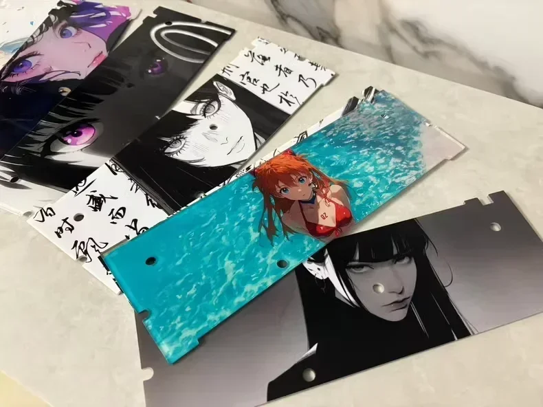 Holy60 키보드베이스 플레이트 GH60/mad60/Wooting/rakka 키보드 플레이트 액세서리 용 맞춤형 중공 애니메이션 키보드베이스 아크릴 케이스