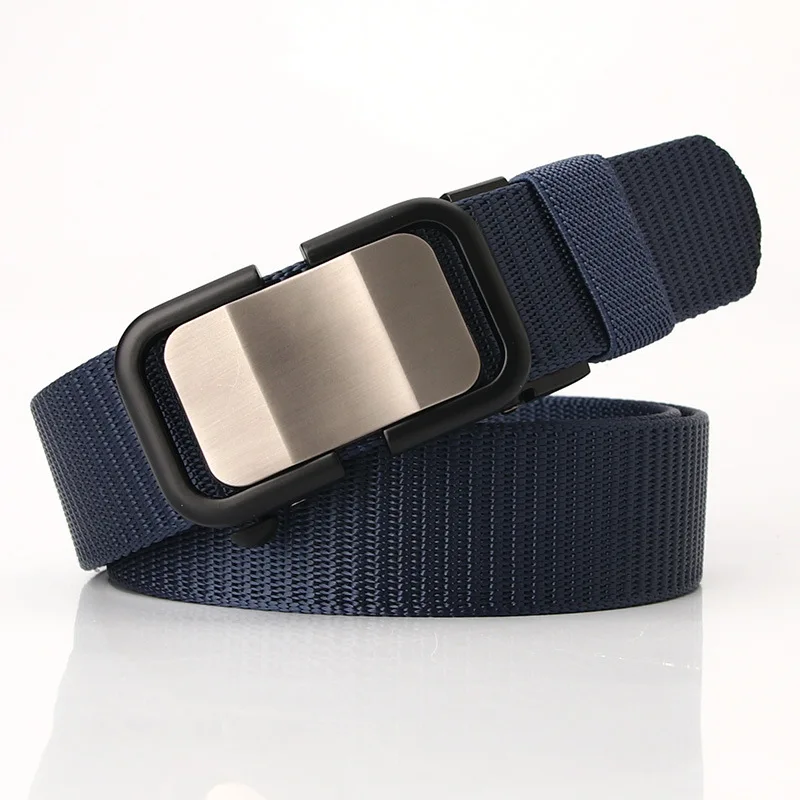 New Nylon Automatic Buckle Belt Men's Casual Canvas Belt Breathable Versatile Jeans Belt Designer High Quality Canvas Waist Band