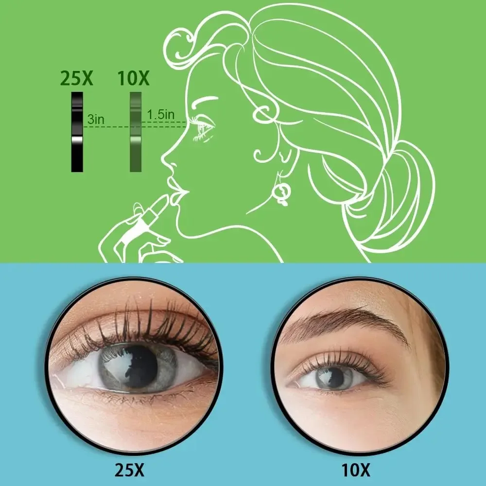 Eyebrow Tweezers Magnifying Mirror 1/3pcs Magnifying Mirror and Eyebrow Tweezer Set 30X Magnified Makeup Mirrors 2 Suction Cups Tweezers and Eyebrow