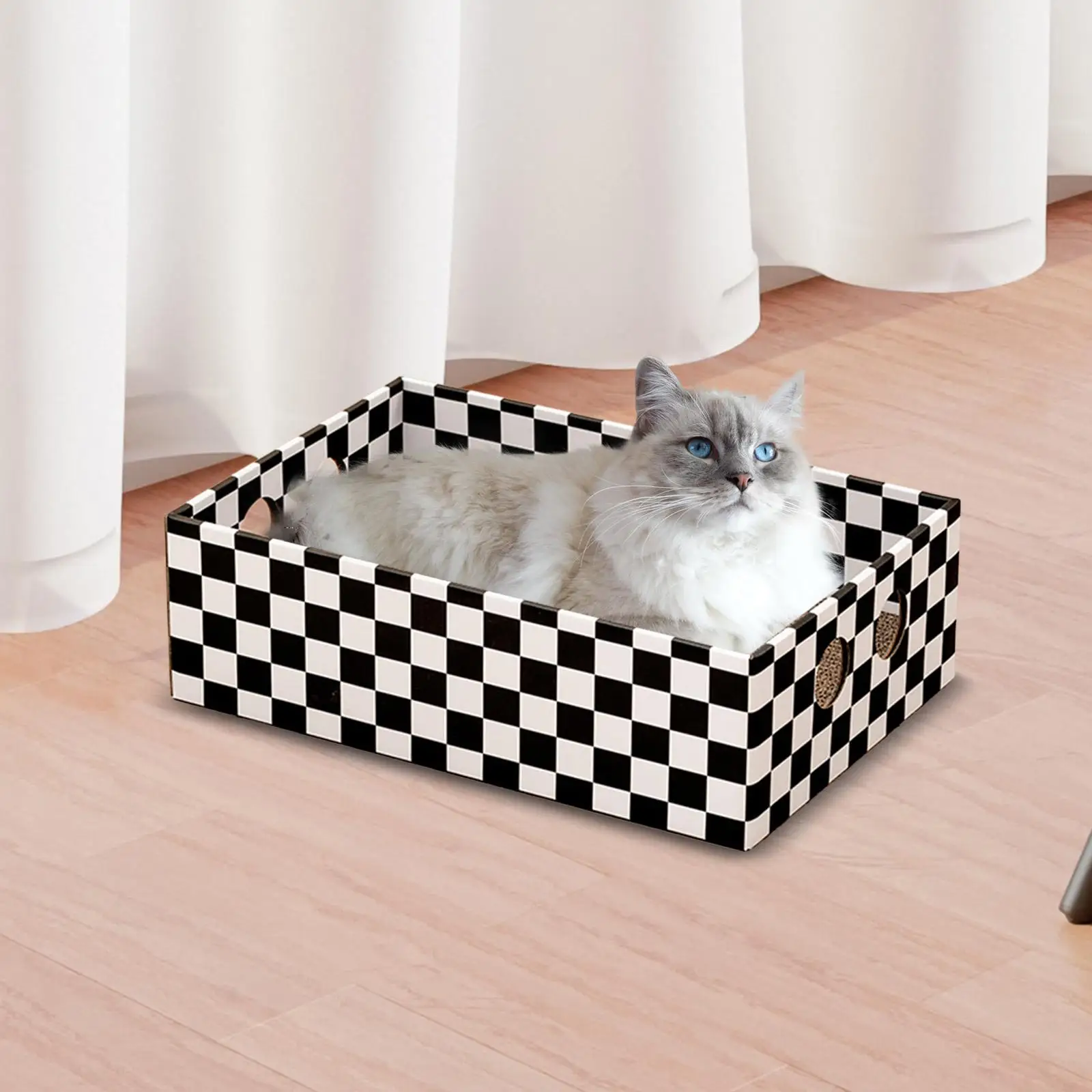 Cardboard Cat Scratcher Durable Heavy Duty Lounger Box Cat Scratching Board