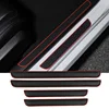 4pcs Rubber Car Door Sill Scuff Covers Black Door Panel Guards Protector Trim Anti-scratch Exterior Parts Car Decor Accessories 3