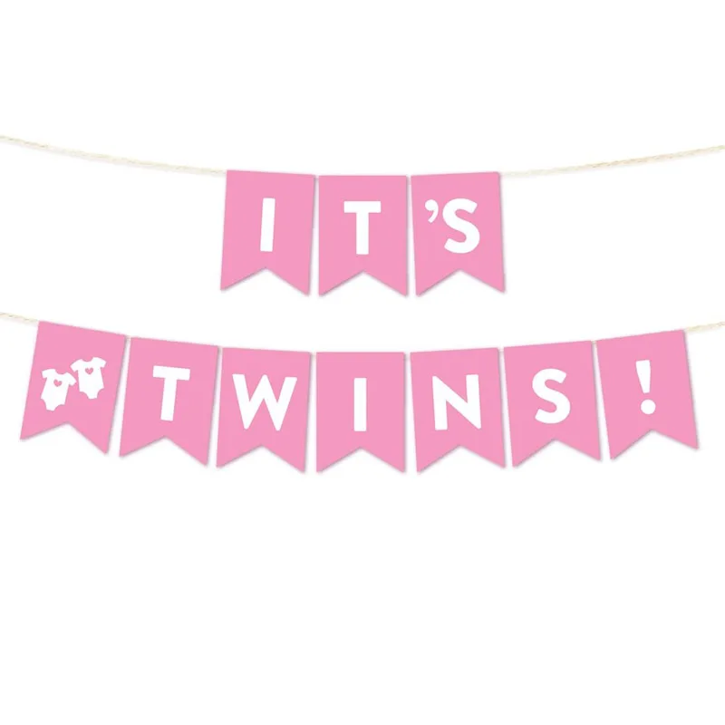 Oh Babies Twins Baby Shower Decorations Set Glitter It's Twins Banner Pink  Blue Balloons for Boy Girl Baby Shower Party Supplies - AliExpress