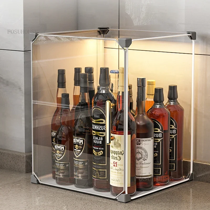 Home Wall-mounted Wine Cabinets Light Luxury Desktop Restaurant Bar Floor Storage Cabinet Living Room Wine Small Display Cabinet
