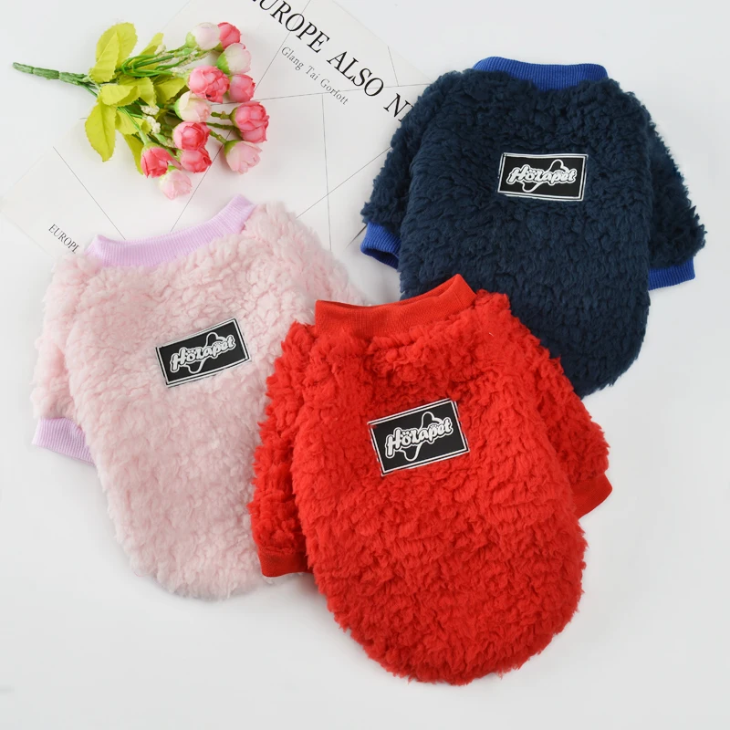 Pet Dog Clothes For Small Dogs Cats Autumn Winter Soft Warm Fleece Puppy Jacket Coat French Bulldog Chihuahua Sweatshirt Costume