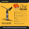 Bond SF001 12-Packs with Gun and Cleaner,Premium Single Component, Self Expanding, Purplecoat Closed Cell Insulation Spray Foam, 4