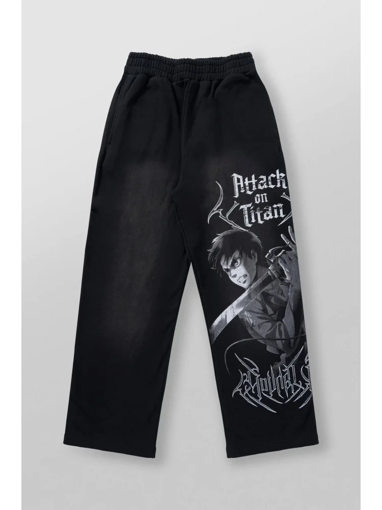 2025 New American Style Men's Pants Spring Autumn Anime Attack on Titan Print Jogger Cotton Loose Wide Leg Straight Pants 6