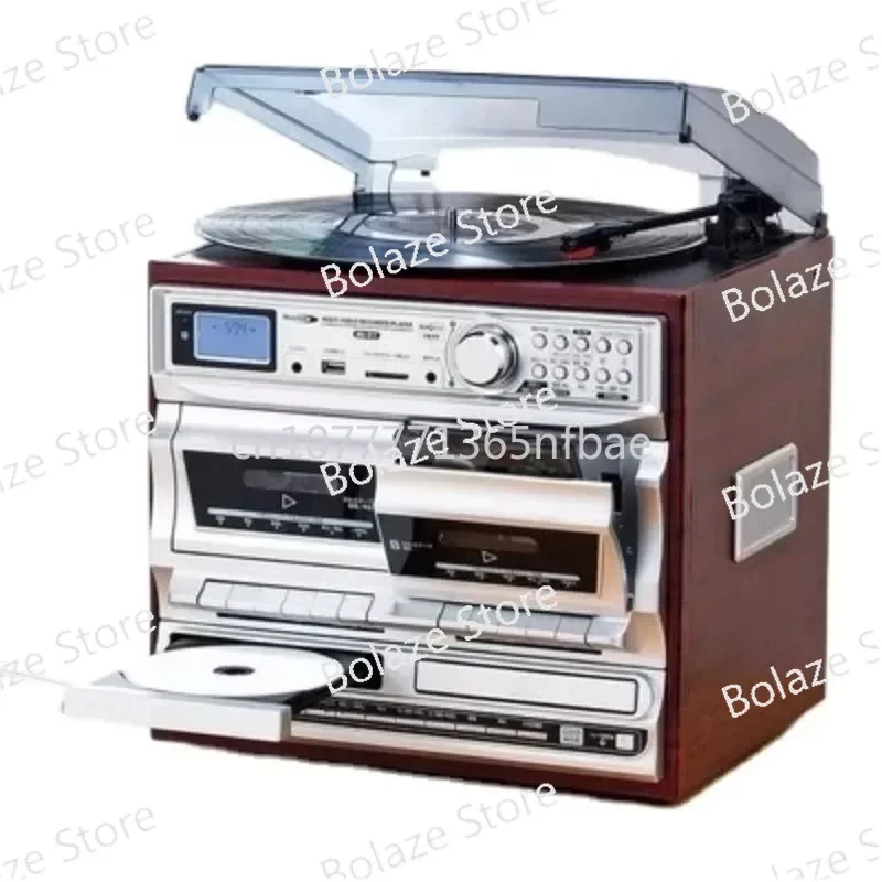 블루투스 오디오 다기능 라디오 테이프 CD USB 비닐 레코드 플레이어, 현대..