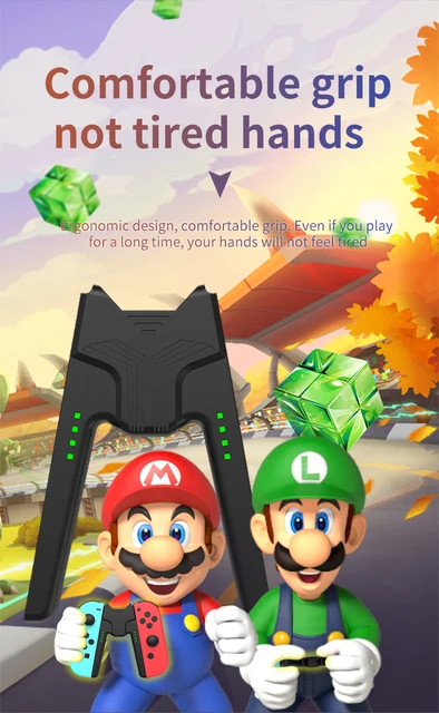 NiTHO V-Grip Poignée Compatible avec la Manette Nintendo Switch Joy-Con,  Design Confortable avec Poignée à 30 Degrés, Manette avec 2 Modes de Jeu