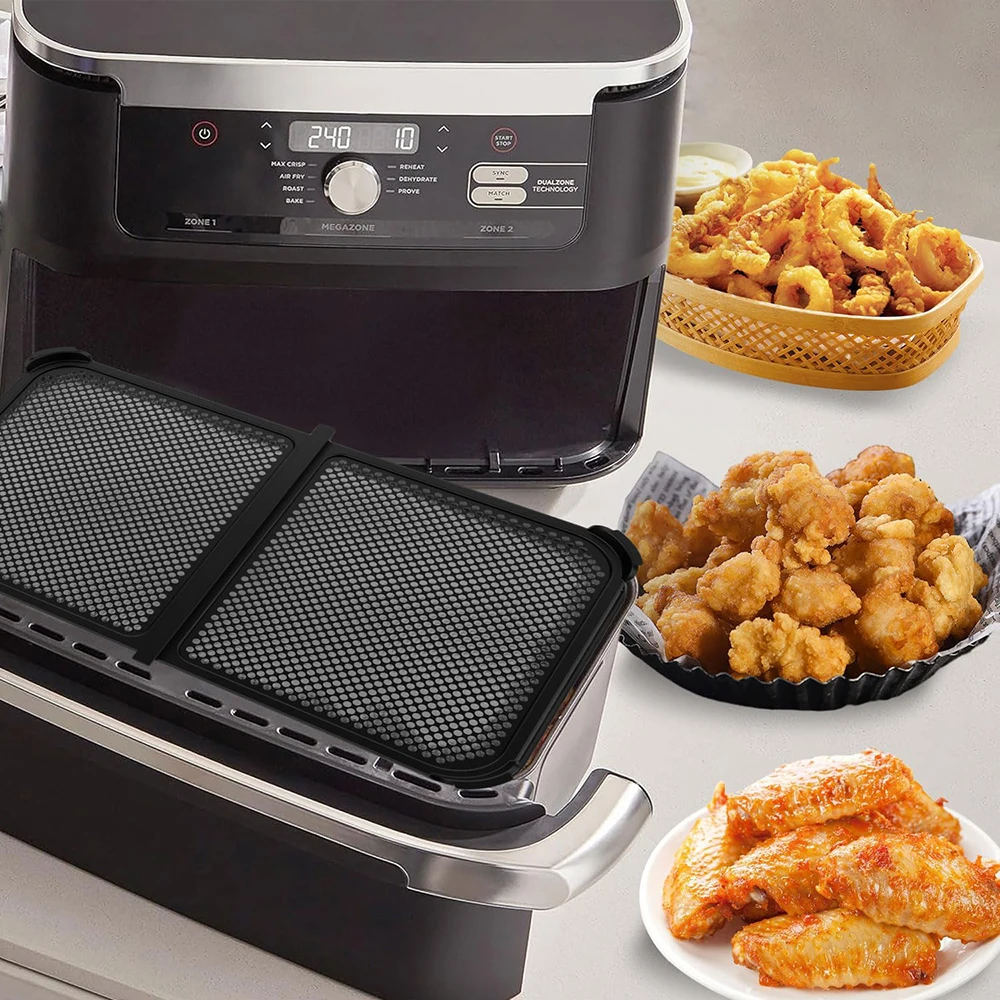 Air Fryer Accessories Air Fryer Anti Splash Accessories Only For Ninja Foodi AF500EU Reusable Silicone Prevents Splash Grease Against Baking Tools
