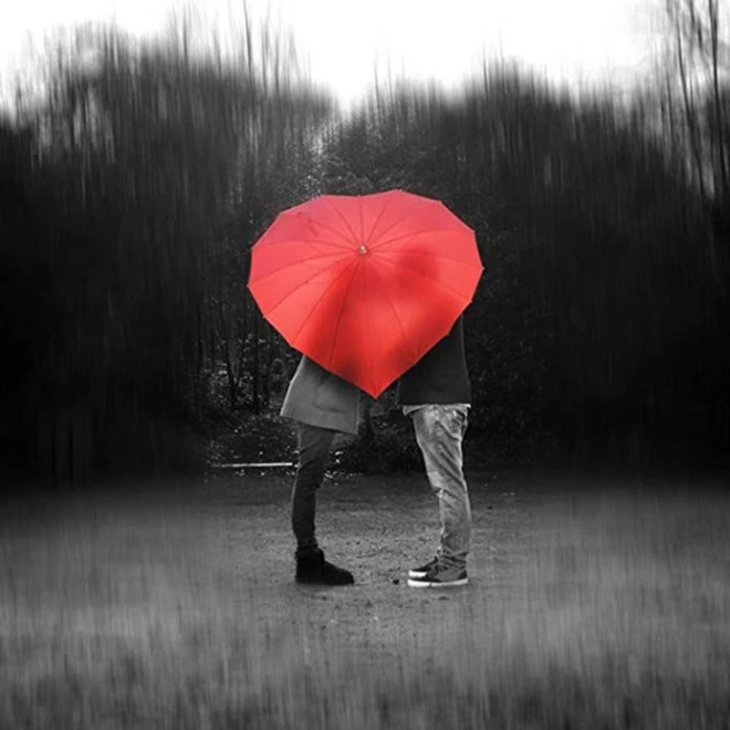 Wedding Accessory Creative Heart-Shaped Love Umbrella Ornament Adult Bride Wedding Gift Accessory mini umbrella folding umbrella
