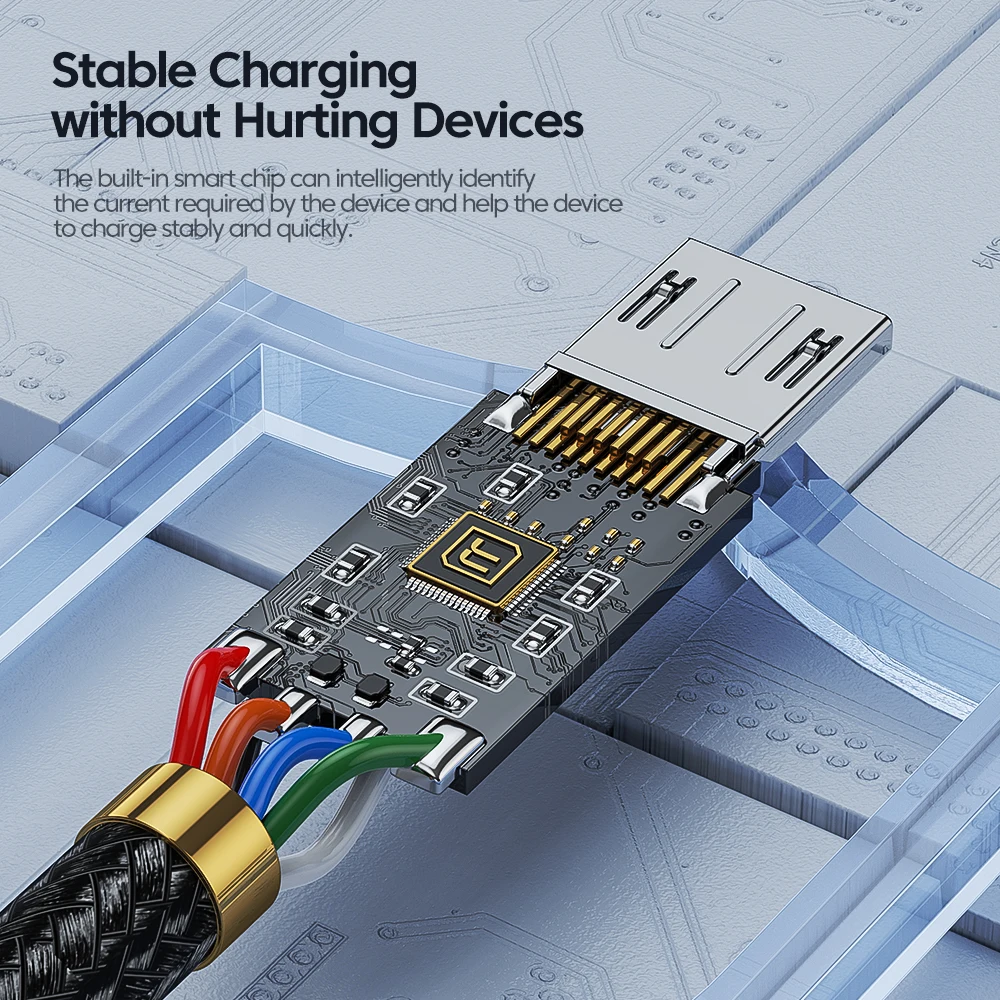 Micro USB Cable Toocki 2.4A Fast Charging Micro Data Cord For Samsung S6 S7 Redmi Note 4 Headhpone Earphone iPad USB