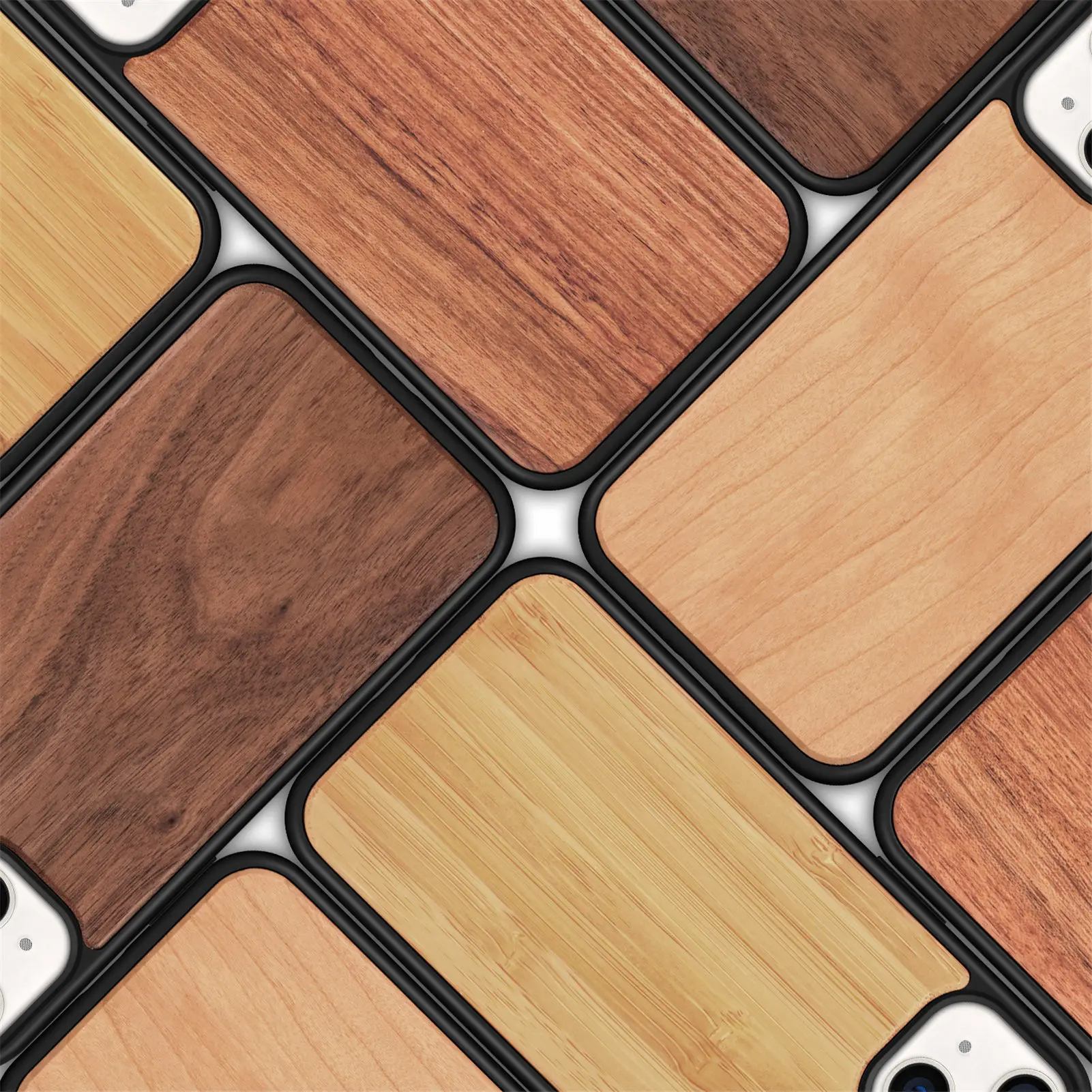 

For Magsafe Wooden Phone Case For iPhone 13 Pro Max Aramid Magnetic Charging Cover with MagneFor 12 mini Protective Back Shell