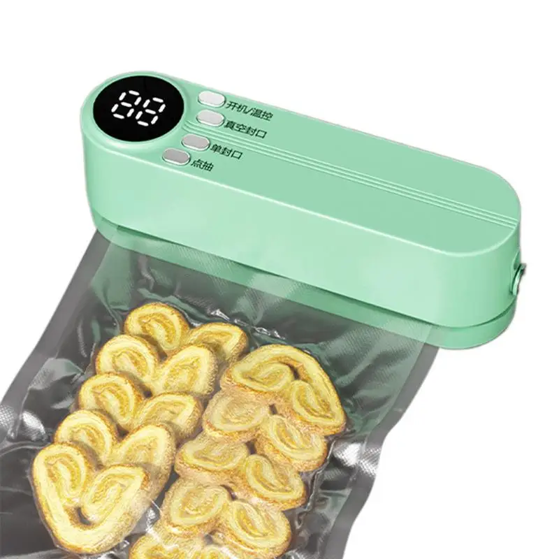 Food Vacuum Machine Rechargeable Vacuum Machine Portable Food Saver Bag Sealing Tool Cool Kitchen Gadgets for Picnic Camping