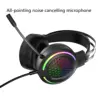 Écouteur lumineux de jeu X2 rvb, casque USB filaire, monté sur la tête, pour ordinateur