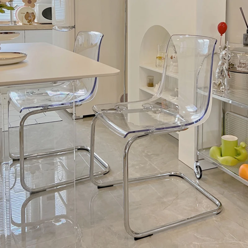 

Bar Manicure Dining Chair Acrylic Counter Outdoor Modern Dining Chair Transparent Balcony Chaises De Salon Furniture HD50CY