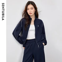 SENTUBILA 2 Piece Sets Women Outfit Embroidery Knitted Sweatshirt Tracksuit Straight-leg Pants Casual Pant Sets 2026 151Z58733 - Image 3