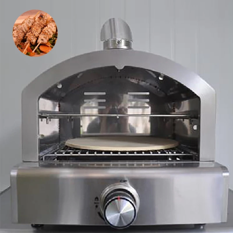 

Уличная газовая печь для пиццы, бытовая портативная печь из нержавеющей стали для приготовления пиццы, тостер, газовая духовка, хлебопечка
