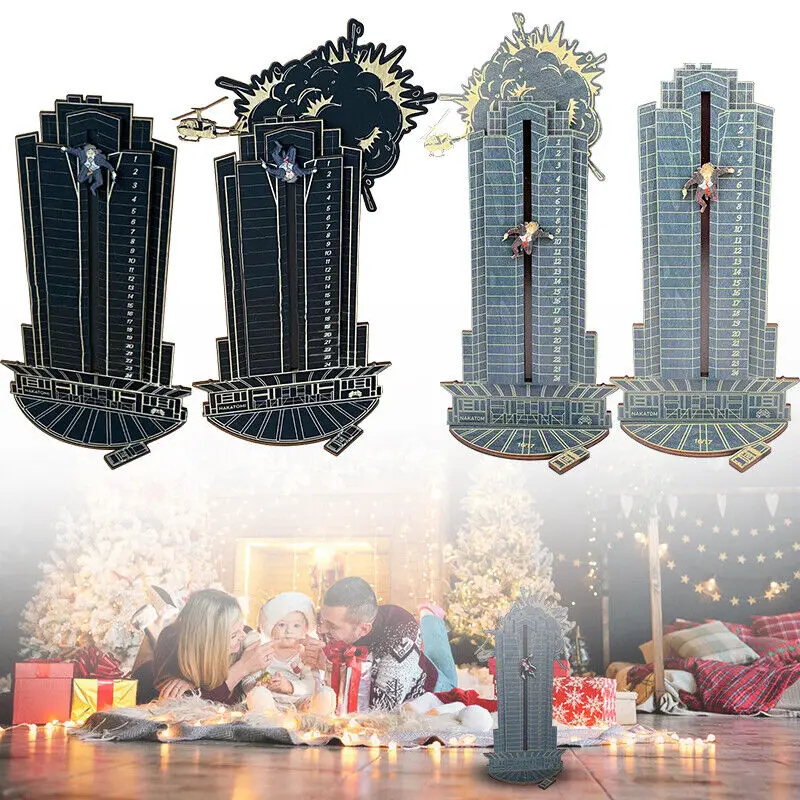 Christmas Advent Calendar Deadly Advent Calendar Hans Gruber Dropped Nakatomi Plaza Home Wooden Ornament Christmas Festive Decor