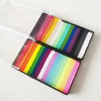 Wholesale 120g Rainbow Split Cake UV Matte Pearly Water Activated Eyeliner Face Painting Body Art Paint (free sponge) 1