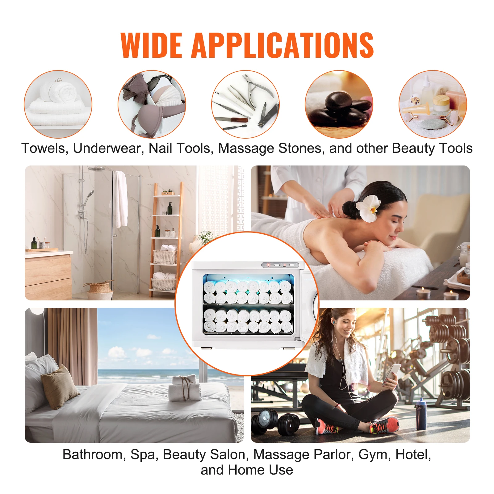 SucceBuy Hot Towel Warmer 8/23L Large Capacity with See Through Window 2-in-1 Quick All-round Heating for Facials SPA Massage Salon 6