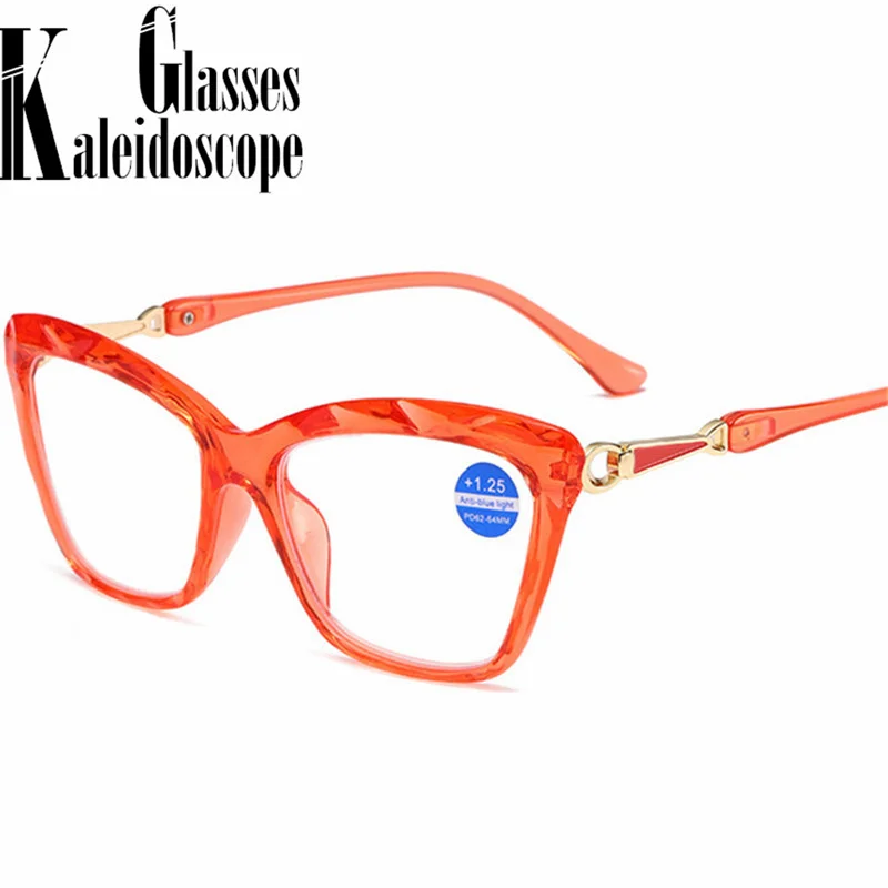 +1.0 +1.25 +1.75 +1.5  to +4 Cat Eye Reading Glasses Women Fashion Design Anti Blue Light Prescription Presbyopia Eyeglasses 2