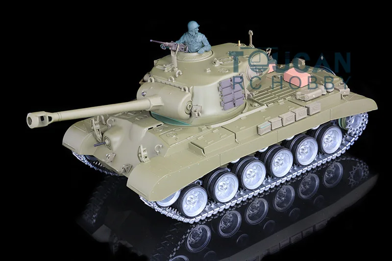 Gifts Heng Long 1/16 7.0 FPV Camera Customized M26 Pershing Painted Green RTR RC Tank 3838 Metal Track Wheel Idlers TH17310-SMT2 6