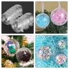 40 Pcs Plastic Transparent Ball Clear Fillable Christmas nament Hanging Decorative Balls Home Decor Wind Chimes Hanging 5