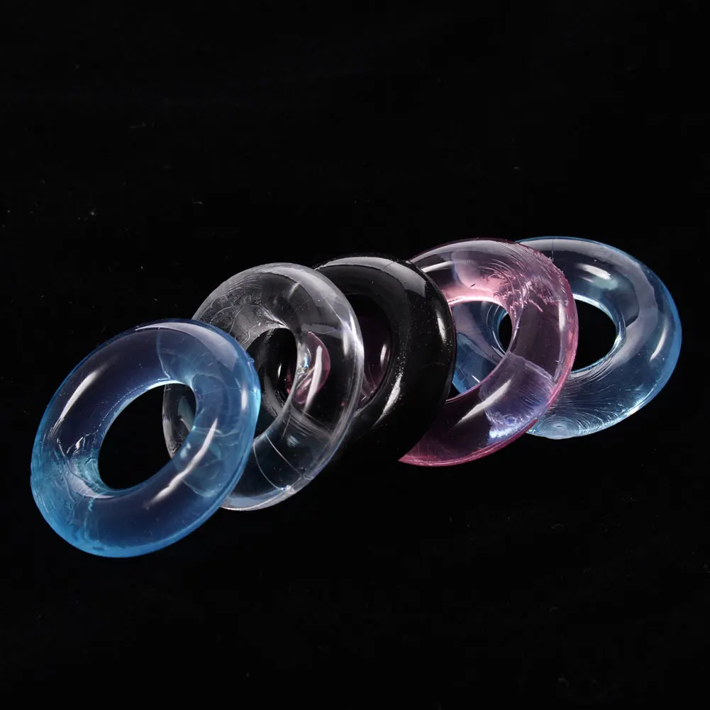 

6PCS TPE Soft Cock Donut Rings Waterproof Penis Rings Sex Toys For Men Penis Enlargement Delay Ejaculation Adult Sex Products
