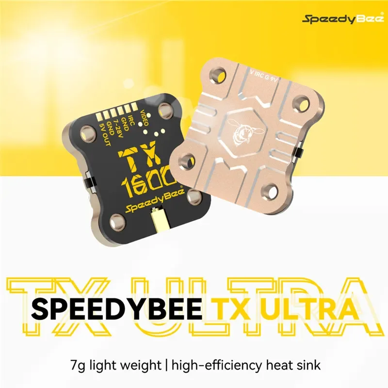 Высокоэффективный радиатор SpeedyBee TX ULTRA TX1600 5,8 ГГц 48CH 1,6 Вт FPV VTX 2-6S LIPO 20x20 мм для Дронов дальнего радиуса действия